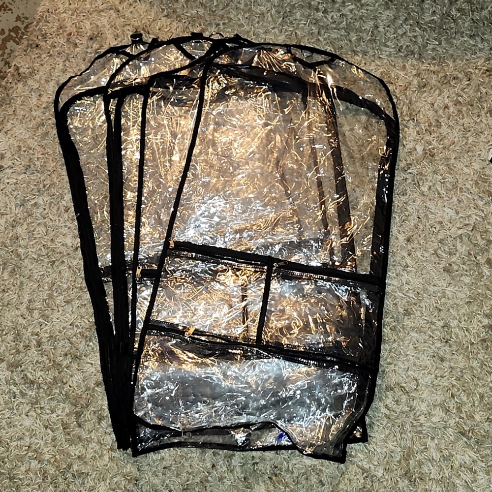 Garment bags used for dance costumes